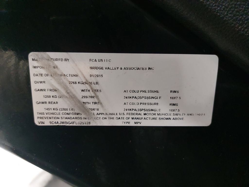 2015 Jeep Wrangler Sahara