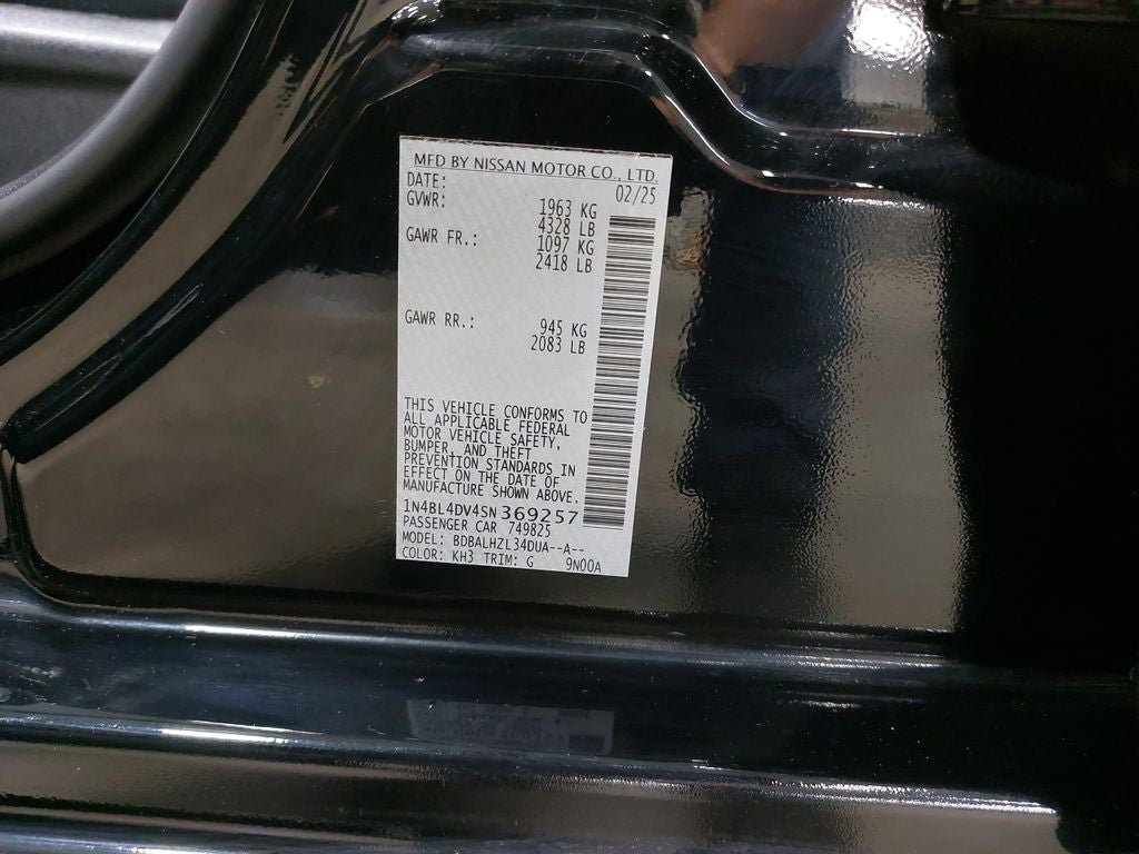 2025 Nissan Altima 2.5 SV