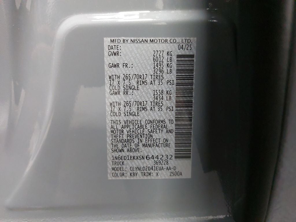 2025 Nissan Frontier PRO-4X