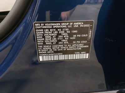 2022 Volkswagen Atlas 3.6L V6 SE w/Technology