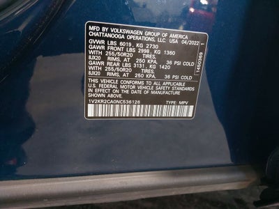 2022 Volkswagen Atlas 3.6L V6 SE w/Technology