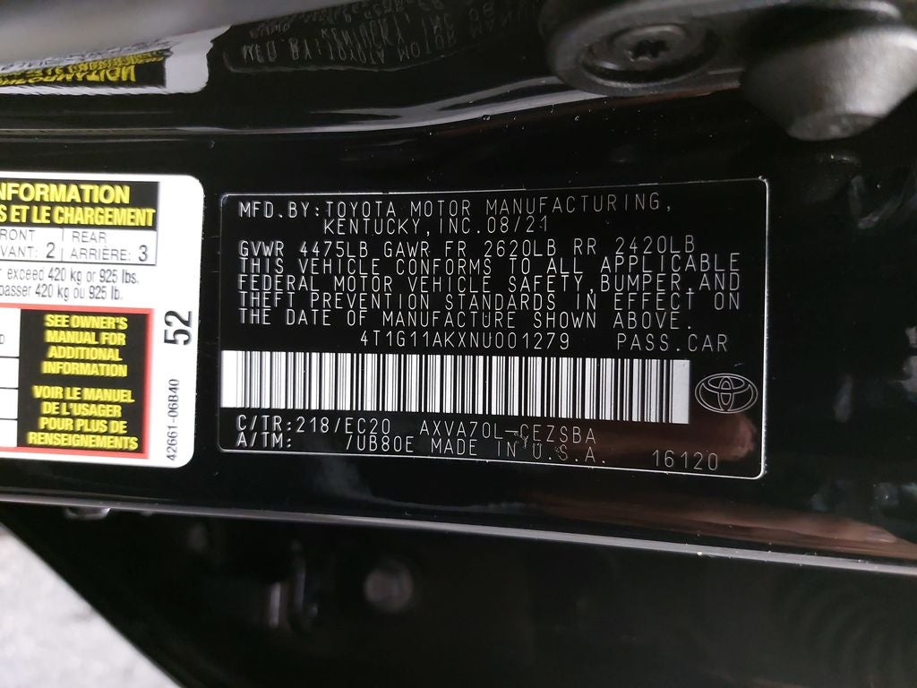 2022 Toyota Camry SE Nightshade