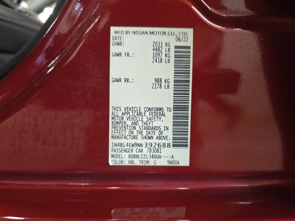 2022 Nissan Altima 2.5 SL