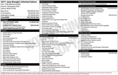 2017 Jeep Wrangler Unlimited Sahara