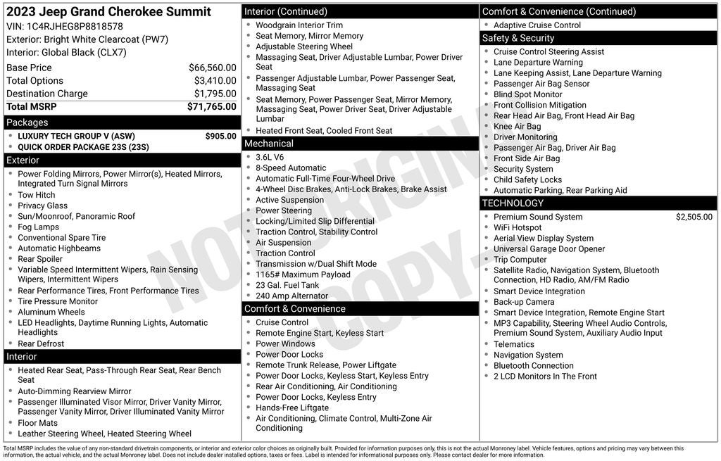 2023 Jeep Grand Cherokee Summit