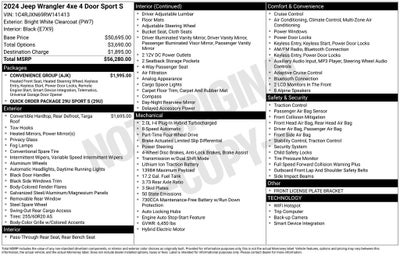 2024 Jeep Wrangler Sport S 4xe Convenience Group