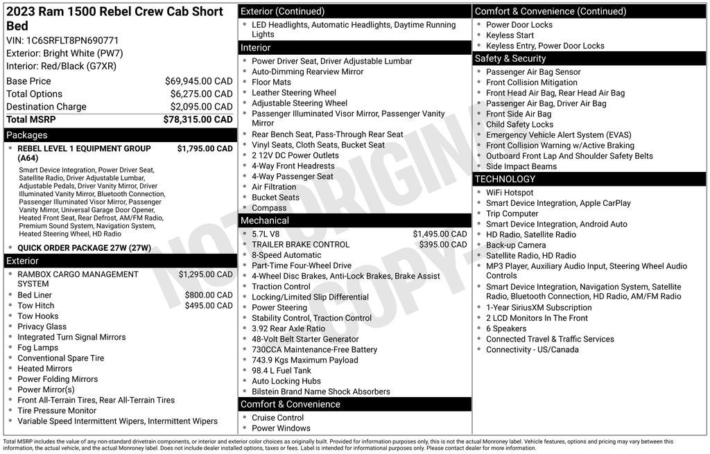 2023 RAM 1500 Rebel