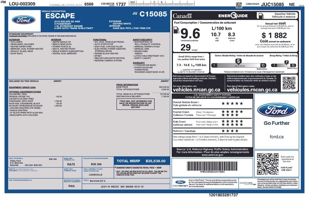2018 Ford Escape SE