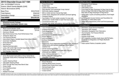 2015 Chevrolet Cruze 2LT