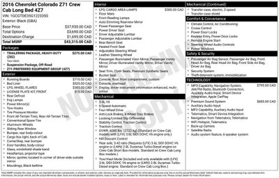 2016 Chevrolet Colorado Z71