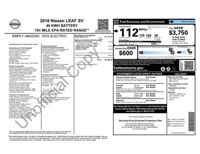 2018 Nissan Leaf SV Navigation System