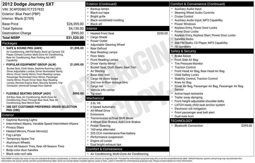 2012 Dodge Journey SXT