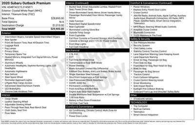 2020 Subaru Outback Premium