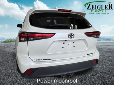 2020 Toyota Highlander XLE Power moonroof