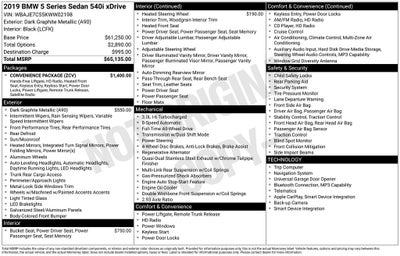 2019 BMW 5 Series 540i xDrive
