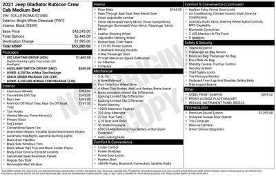 2021 Jeep Gladiator Rubicon 3.6 L V6 Sunrider Top Alpine Audio Rear