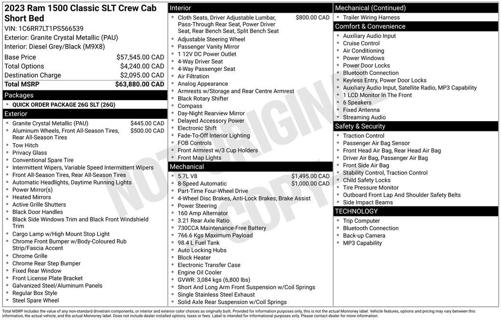 2023 RAM 1500 Classic SLT