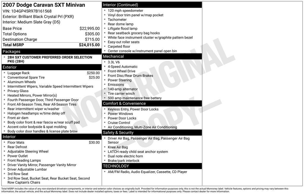 2007 Dodge Caravan SXT