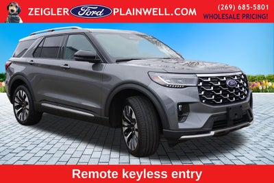 2025 Ford Explorer Platinum Lux Leather Pkg Panoramic Roof Co Pilot 360 21" Wh
