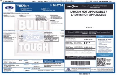 2024 Ford Transit-250 Base High Roof Cargo Van 148" Wheelbase Rear Camera