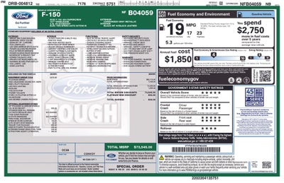 2022 Ford F-150 Platinum Twin Panel Roof Int Work Surface Tow Co-Pilot360 A