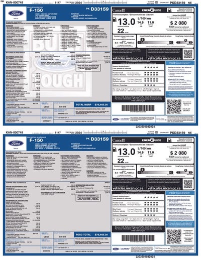 2023 Ford F-150 XLT CREW CAB 4X4 3.5L ECOBOOST 20" BLACK WHEELS SPORT