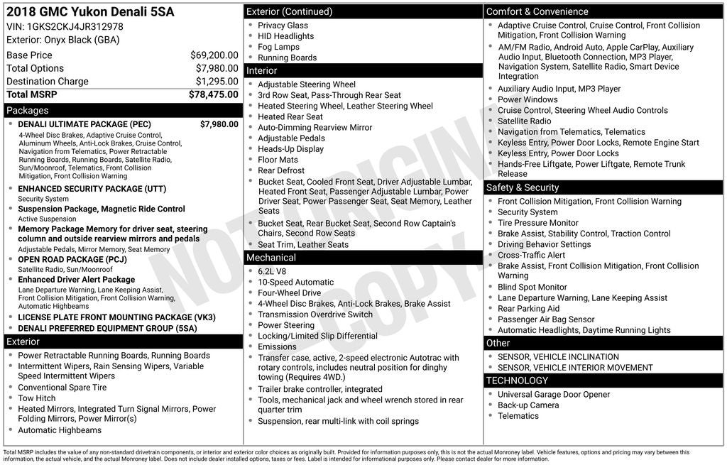 2018 GMC Yukon Denali