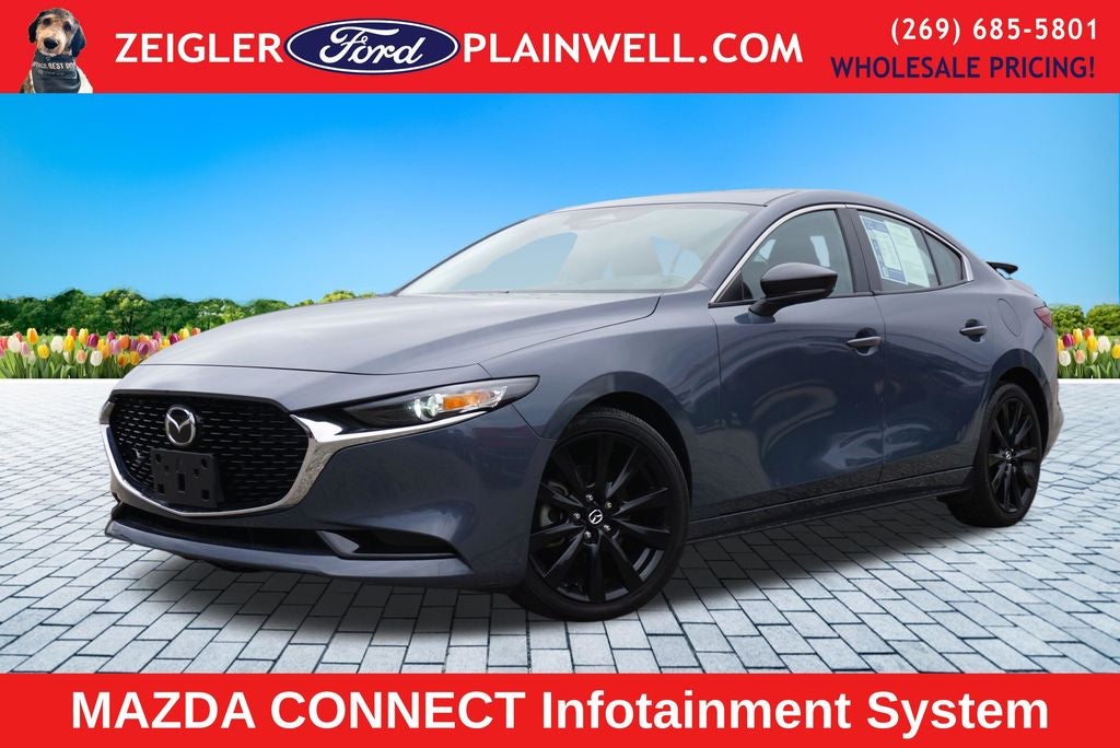 2024 Mazda Mazda3 2.5 S Carbon Edition AWD Moonroof Heated Red Leather Seats 18" Black Wh