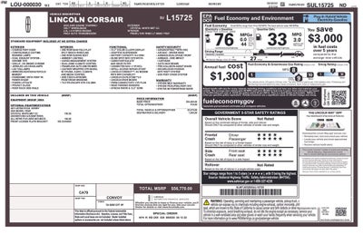 2025 Lincoln Corsair Plug-In Hybrid Grand Touring AWD PANO ROOF NAV LEATHER