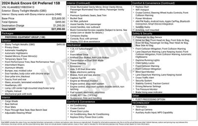 2024 Buick Encore GX Preferred Combo Seats Rear Camera