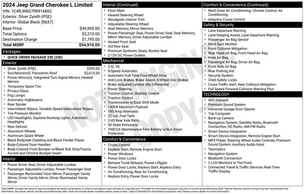 2024 Jeep Grand Cherokee L Limited 4x4