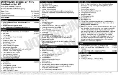 2022 Chevrolet Colorado Z71