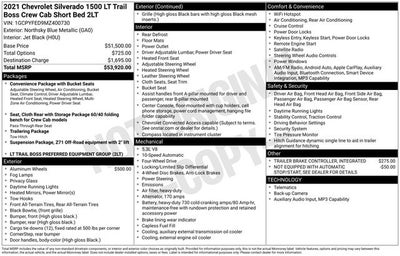 2021 Chevrolet Silverado 1500 4WD Crew Cab Short Bed LT Trail Boss