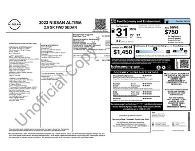 2023 Nissan Altima SR FWD