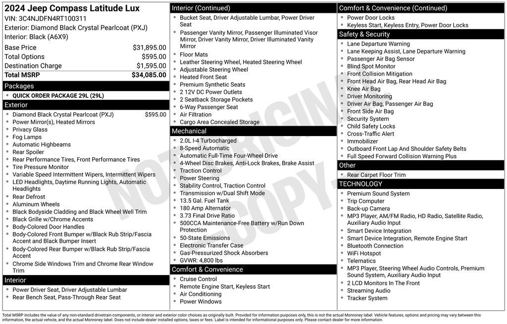 2024 Jeep Compass Latitude Lux FWD