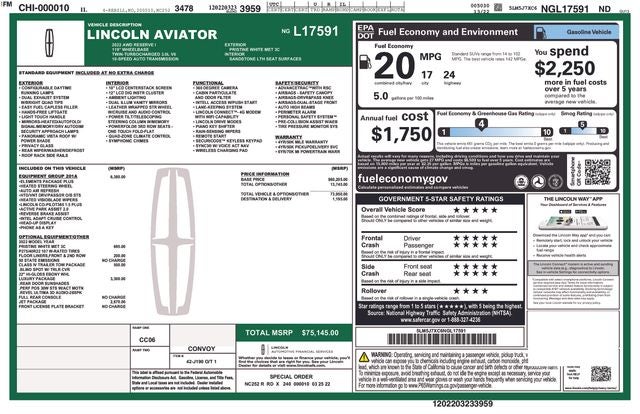 2022 Lincoln Aviator Reserve