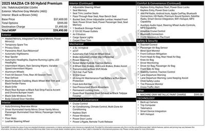 2025 Mazda Mazda CX-50 Hybrid Premium Package
