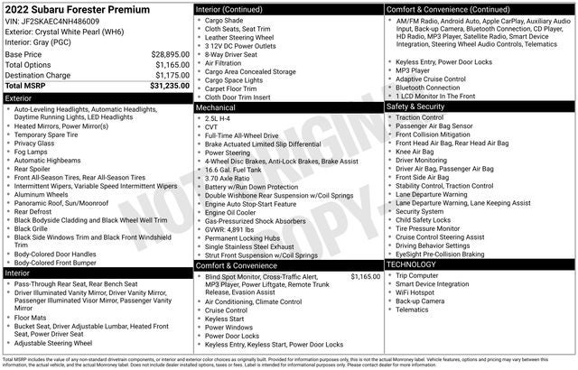 2022 Subaru Forester Premium